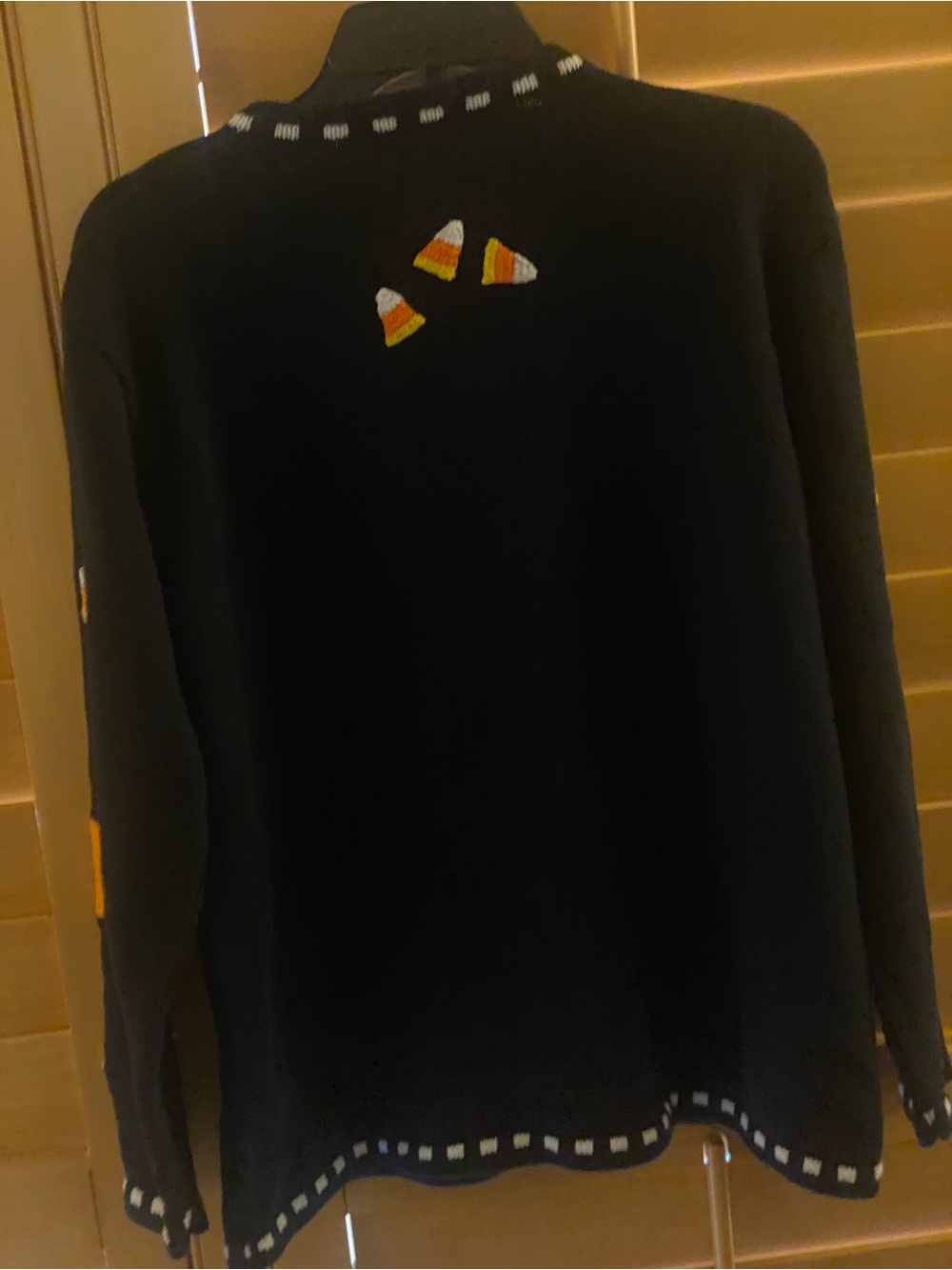 Vintage Quacker Factory Halloween L Embroidered Cardigan Sweater Pumpkin Crochet - Picture 4 of 4